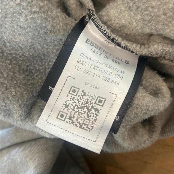 Fear of God Gray Hoodie with Red Text - Picture 3 of 5